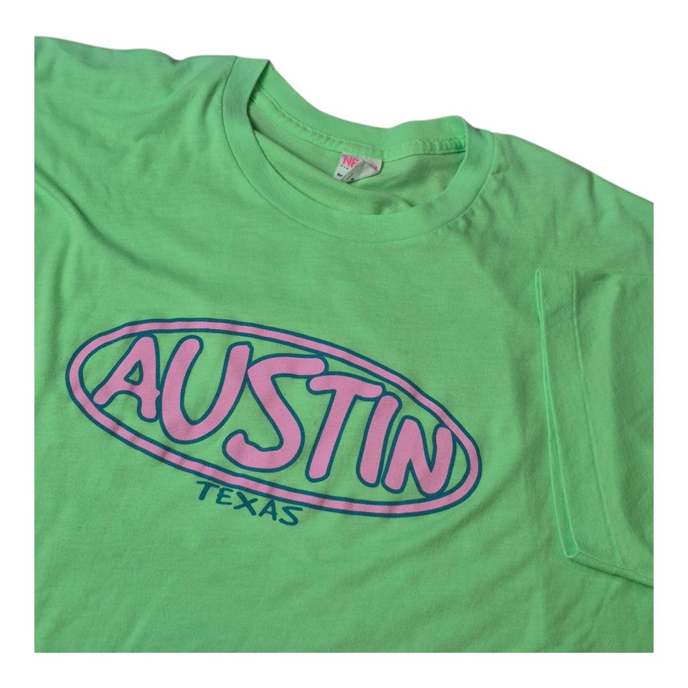 VTG Iconic Keep Austin Weird Single‎ Stitch Tee Y2K Texas Made In USA Adult L